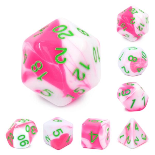 Foam Brain: Pink Flamingo RPG Dice Set